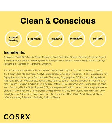COSRX Snail Mucin 96% Peptide Booster Set - Amazon Exclusive - Korean Skin Care Gift Sets Skin Care Sets for Women Advanced Snail Mucin Serum Face Serum Snail 96% Peptide Set - Buy Online on GoSupps.com