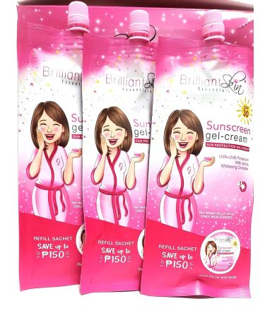 Brilliant Skin SPF 30 Sunscreen Gel-Cream Sachet 50g - Pack of 3 - Buy Online on GoSupps.com