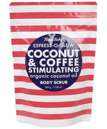SugarBaby Espress O Glow Coconut and Coffee Stimulating Body Scrub 7.05 Ounce