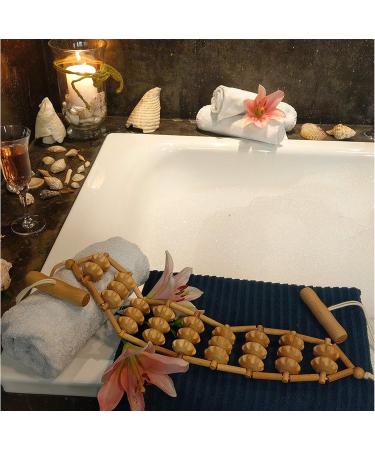 Gravidus Back Massage Belt with Rollers | 47 cm Rolling Surface & Wooden Handles - Ultimate Back Massager for Pain Relief - Buy Online on GoSupps.com