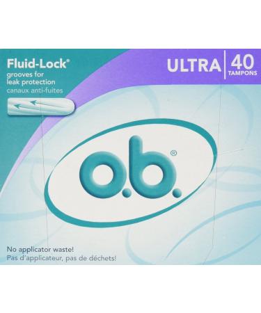 o.b. Ultra Absorbency Tampons, 40 Count (Pack of 2)
