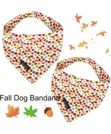 Autumn Ahorn Leaf Dog Bandana | Enchanting Yellow Triangle Neckerchief for Small to Large Dogs & Cats - Buy Online on GoSupps.com