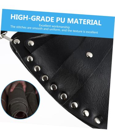 Frcolor Leather Hairdressing Belt Bag | Stylish Cross-Body Tool Waist Bag | Black Haircut & Makeup Pockets (20.5x14cm) - Buy Online on GoSupps.com