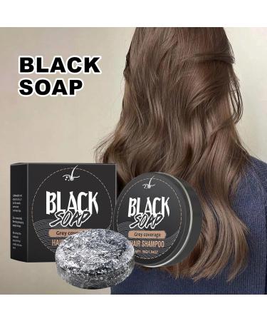 Solid Shampoo Bar Soap For Gray Hair Natural Grey Hair Removal Soap Reverse Grey Hair Bar Shampoo Solid Shampoo Bar Hair Darkening Shampoo Bar With Soap Net (3pc) - Buy Online on GoSupps.com