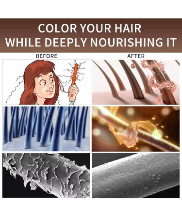 Buy Herbal Instant Hair Color Shampoo - 100% Gray Coverage Ammonia-Free Brown | 3-in-1 Fast and Lasting Dye for Men & Women - Ship Internationally - Buy Online on GoSupps.com