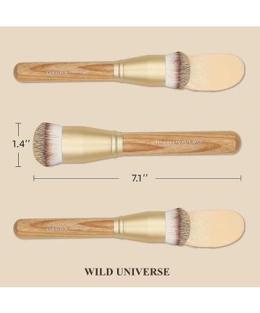 Wild Universe Flat Top Kabuki Foundation Brush - Professional Setting Makeup Brush for Liquid & Cream - Soft Dense Synthetic Bristles for Blending & Buffing - Buy Online on GoSupps.com