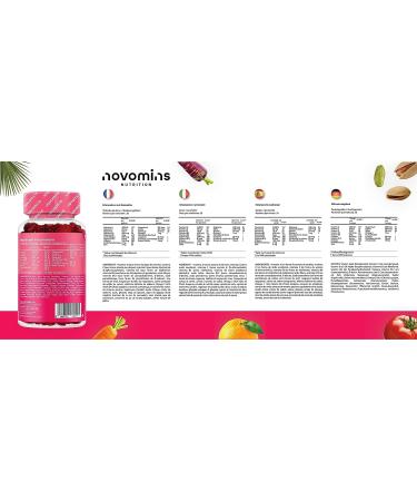 Novomins Multivitamin Gummies - 1 Month Supply for Men and Women - Vegan & Gluten Free - 17 Essential Vitamins - Adult Gummy Supplement - Buy Online on GoSupps.com