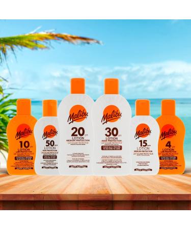 Malibu Sun SPF 30 Lotion 400ml - High Protection, Water Resistant, Vitamin E & Aloe Vera Enriched - Buy Online on GoSupps.com