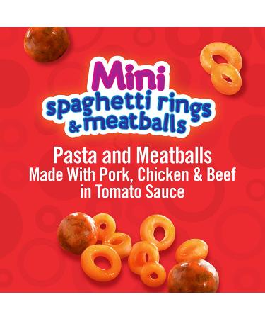 Chef Boyardee Mini Spaghetti Rings & Meatballs 7.5 Oz. Microwavable Bowls - Pack of 12 - Buy Online on GoSupps.com