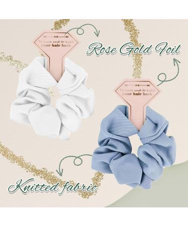 Loanzeg Twill Bridesmaid Scrunchies Set of 12 - Bachelorette Hair Ties for Wedding Party Favors & Gifts - Blue - Buy Online on GoSupps.com