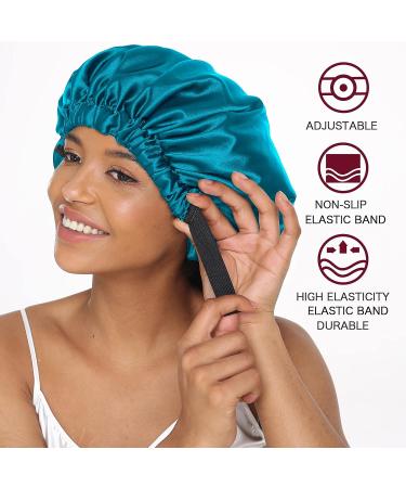 COMFYROLL Silk Satin Bonnet for Sleeping and Hair Protection - Blue - Buy Online on GoSupps.com