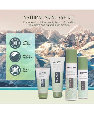 NENA Natural Skincare Kit | 4-Piece Essentials for All Skin Types | EWG Verified Cruelty Free & Vegan - Shop Now - Buy Online on GoSupps.com