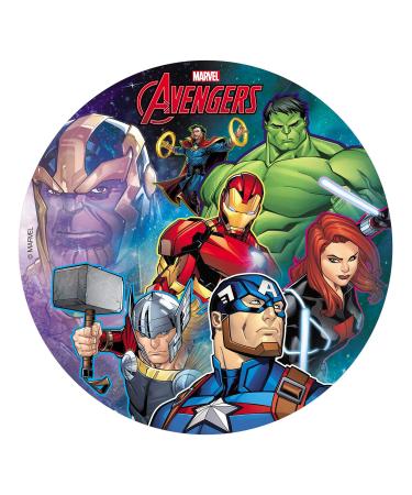 Dekora 236038 Avengers Edible Sugar Wafer Cake Topper 20cm