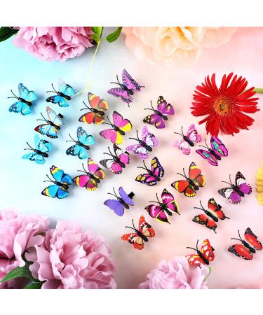 24-Piece Colorful 3D Butterfly Hair Clips - Vibrant Hair Jewelry for Girls & Kids | Perfect for Carnival - Buy Online on GoSupps.com