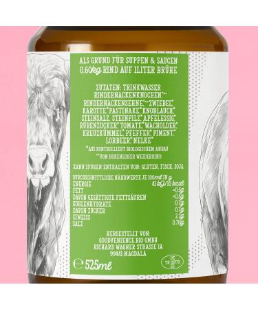 J. Kinski Organic Pasture Beef Broth (6x525ml) - Slow-Cooked Bone Broth Rich in Protein & Collagen | Low Carb Soup - Buy Online on GoSupps.com