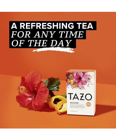 TAZO Passion Herbal Iced Tea Bags - Caffeine-Free, 20 Count (Pack of 6) - Buy Online on GoSupps.com