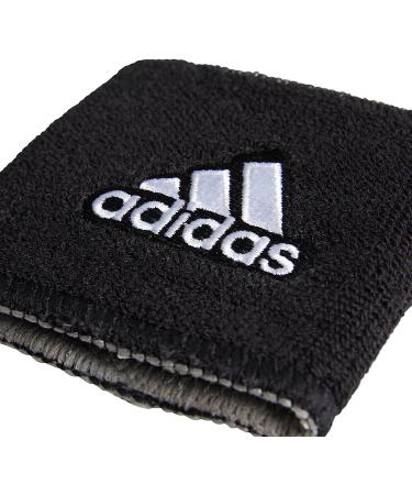 adidas Interval Reversible Wristband Black/White/Aluminum - One Size, Pack of 2 - Buy Online on GoSupps.com