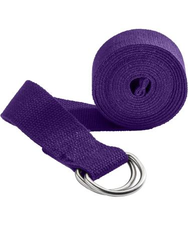 JadeYoga 8ft Adjustable Yoga Strap for Men and Women - D-Ring Buckle, Black/Blue/Purple - Buy Online on GoSupps.com