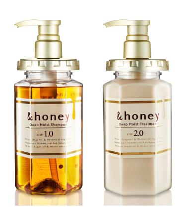 &honey Shampoo & Conditioner Set Organic Hair and Scalp Care for Intense Cleansing and Hydration - Moisture-Enhancing Wash and Protection - Ideal for Straight, Curly, Curl, Kinky, Frizzy, Treated, Col Shampoo&Conditioner Set