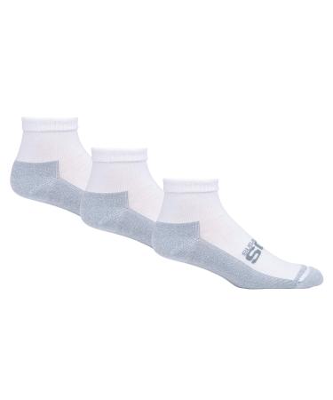 Sugar Free Sox Active-Fit Cushioned Diabetic Ankle Socks 3 Pack 10-13 White - Buy Online on GoSupps.com