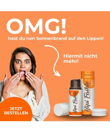 HIPI FAILE Natural Lip Balm with SPF 15 - 100% Natural Lip Care - Made in Germany - 6 ml Pump Dispenser - Buy Online on GoSupps.com