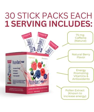 Youngevity Projoba Pollen Burst Plus Berry - Buy 30 Packets for Boosted Energy & Immunity | International Shipping Available - Buy Online on GoSupps.com