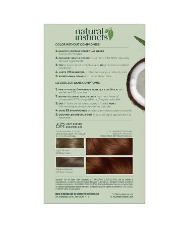 Clairol Natural Instincts 6R Light Auburn Hair Dye Pack of 3 - 5.85 Fl Oz - Buy Online on GoSupps.com