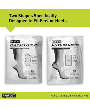 PROFOOT Pain Relief Patches - Cooling Camphor & Menthol - 6 Count - Up to 8 Hours Relief - Foot & Heel Pain, Sprains, Strains, Bruises - Buy Online on GoSupps.com
