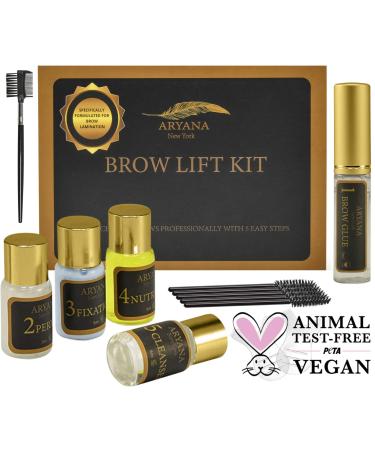 ARYANA NEW YORK Eyebrow Lamination Kit | At Home DIY Perm For Your Brows | Instant Professional Lift For Fuller Eyebrows | Brow Brush And Micro Brushes Added Brow Lift Kit
