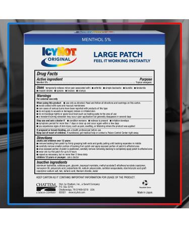 Icy Hot Medicated Patch Extra Strength - Back and Large Area Pain Relief - 5 Count, Pack of 3 - Buy Online on GoSupps.com