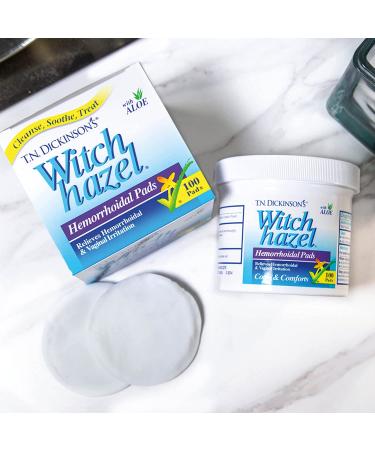 T.N. Dickinson's Hemorrhoidal Pads - Witch Hazel with Aloe - Clear - 100 Count - Buy Online on GoSupps.com