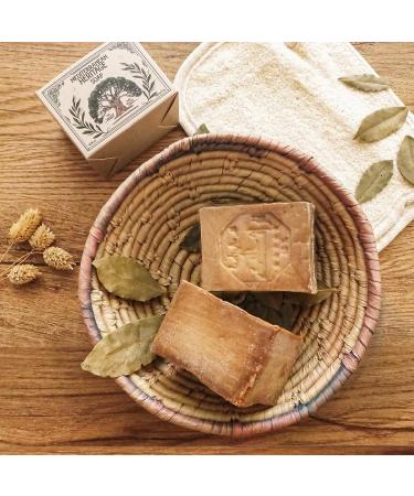 Aleppo Olive Oil Soap Bar - Gentle for Sensitive Skin Hair Face & Body | 15% Laurel Oil 85% Olive Oil | International Shipping Available - Buy Online on GoSupps.com