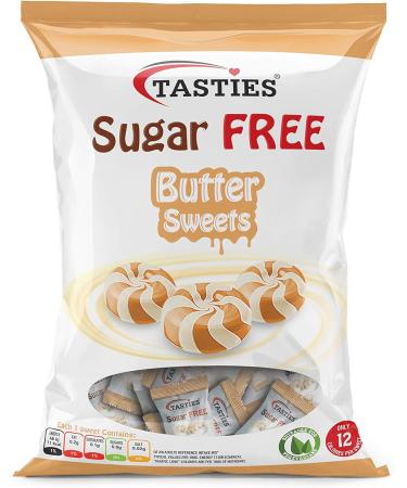 Butterscotch and Chocolate Filled Sugar-Free Gluten-Free Hard Boiled Sweets - Low Calorie Treats in 2 x 80g Bags - Buy Online on GoSupps.com