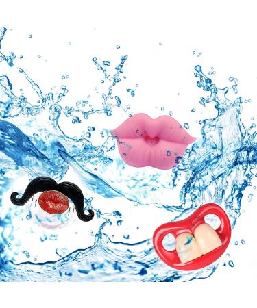 Upriver Funny Pacifier for Babies - Sweet Design Kissable Lips & Mustache - BPA-Free Silicone for Toddlers | Perfect Shower Gift - Buy Online on GoSupps.com