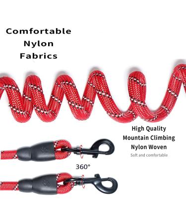 DDSCOLOUR Double Dog Leash Coupler No Tangle 360 Swivel Reflective Double Lead Dual Two Dog Lead Splitter fo Fits Small Medium Large Dogs 30 inch(Diameter:0.8-1.2cm) Red 0.32"(0.8cm) Red - Buy Online on GoSupps.com
