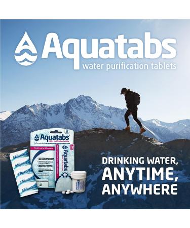 Aquatabs 397mg Water Purification Tablets (100 Pack) for Camping, Boating, Emergencies. Easy-to-Use Water Treatment for Survival, RVs, and Marine-Use - Buy Online on GoSupps.com