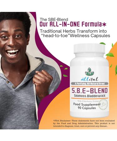 Allital Sea Moss and Bladderwrack Capsules with Elderberry - S.B.E Blend - Buy Online on GoSupps.com