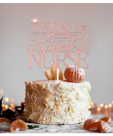Rose Gold Glitter Nurse Officially Retired Cake Topper Nurse Retired Cake Topper Nurse Retirement Cake Topper Happy Retirement Cake Topper Officially Retired Party Decorations - Buy Online on GoSupps.com