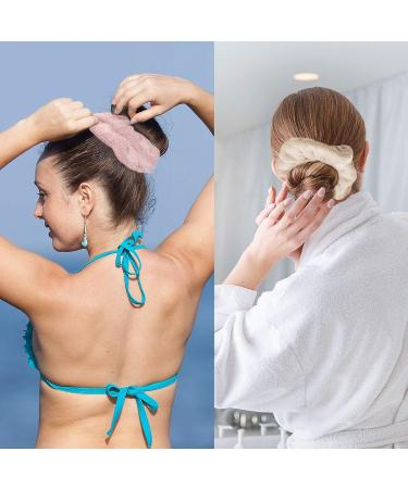 4-Piece Large Microfiber Towel Scrunchies Set for Wet and Dry Hair - Bright Colors - Buy Online on GoSupps.com