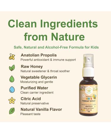 ottoman organic Kids Propolis Spray USDA Organic Certified 100% Alcohol-Free Formula Supports Throat and Respiratory Comfort Rich in Antioxidants 1.01 Fl Oz (Pack of 1) - Buy Online on GoSupps.com