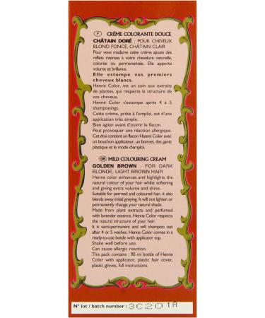 Henne Color Golden Brown Henna Hair Colouring Cream 90 ml - Natural Hair Dye - Buy Online on GoSupps.com