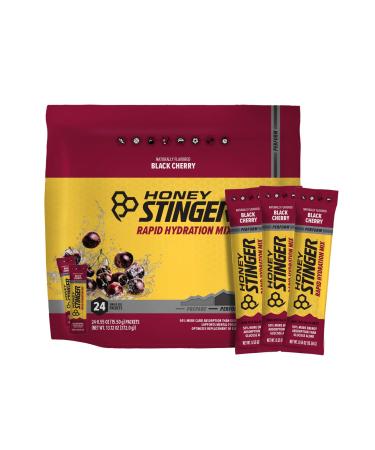 Honey Stinger Perform Rapid Hydration Powder | Black Cherry Electrolyte Multiplier for Exercise, Endurance and Performance | Sports Nutrition for Home & Gym, Pre and Post Workout | 24 Packets Black Cherry (Perform) 24 Count (Pack of 1)