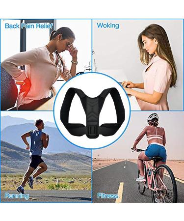Adjustable Back Brace Posture Corrector & Lumbar Support for Men & Women - Improve Posture Black (Size S - Buy Online on GoSupps.com