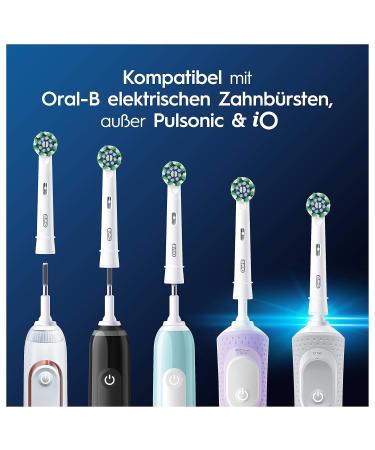 Oral-B Pro CrossAction Electric Toothbrush Heads - 8 Pack Superior Cleaning X-Shaped Bristles Original Attachment Made in Germany - Buy Online on GoSupps.com