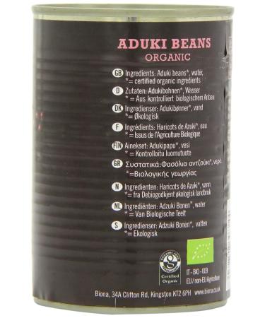 Buy Biona Organic Aduki Beans 400g (Pack of 12) - Healthy Nutrient-Rich International Shipping Available - Buy Online on GoSupps.com