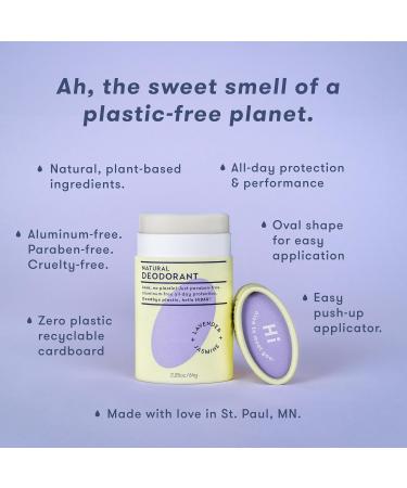 HiBAR - Lavender & Jasmine Plastic Free Deodorant - Natural Deodorant - All-Day Protection - With Sunflower Seed Wax Rice Bran & Shea Butter - Plastic Paraben & Aluminum-Free - Vegan - 3 Pack 3-Pack Lavender & Jasmine - Buy Online on GoSupps.com