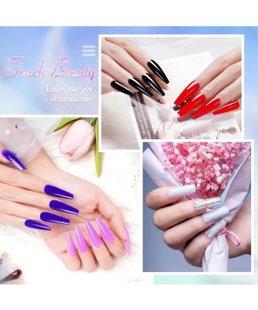 10 Colors Poly Gel Nail Set with UV Lamp - Complete Starter Kit with Rhinestones & 100 Tips for Stunning Nail Designs - Buy Online on GoSupps.com