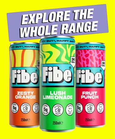FIBE Prebiotic Soda | Rich in Beneficial Live Cultures | Boosts Immune System | Low Calories | Vitamin B&C | Vegan & Gluten Free | Recyclable & Sustainable (Variety Pack - 12 x 250ml) - Buy Online on GoSupps.com