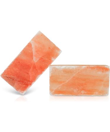 Himalayan Salt Block Cooking Tile - Ideal for Grilling, Serving, and Salt Wall Construction (8 x 4 x 2) - Buy Online on GoSupps.com