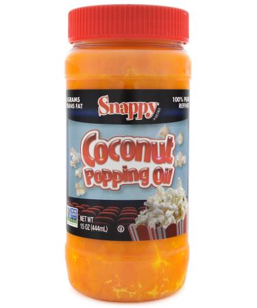 Snappy Pure Colored Coconut Popping Oil, 15 Ounce